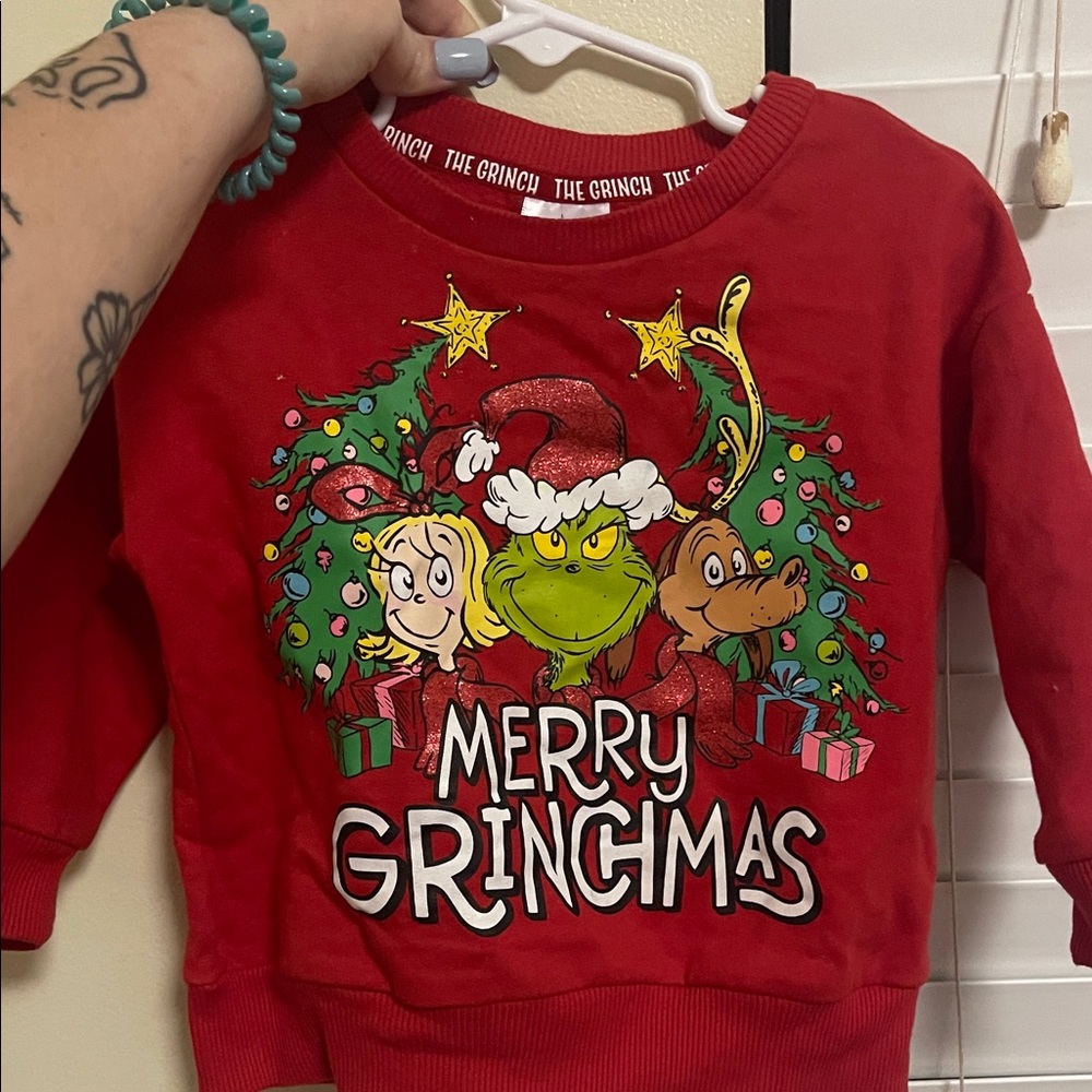 Merry Grinchmas Kids Red Matching suit